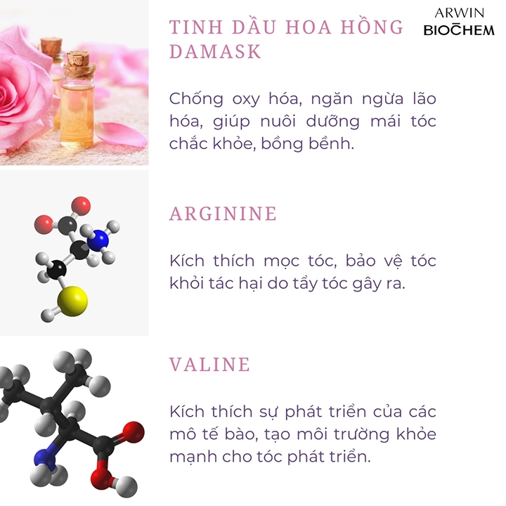 Dầu gội Biochem chiết xuất hoa hồng