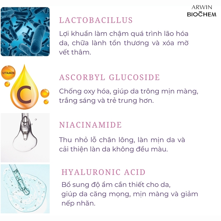 Kem dưỡng ẩm làm trắng Biochem Lactobacillus