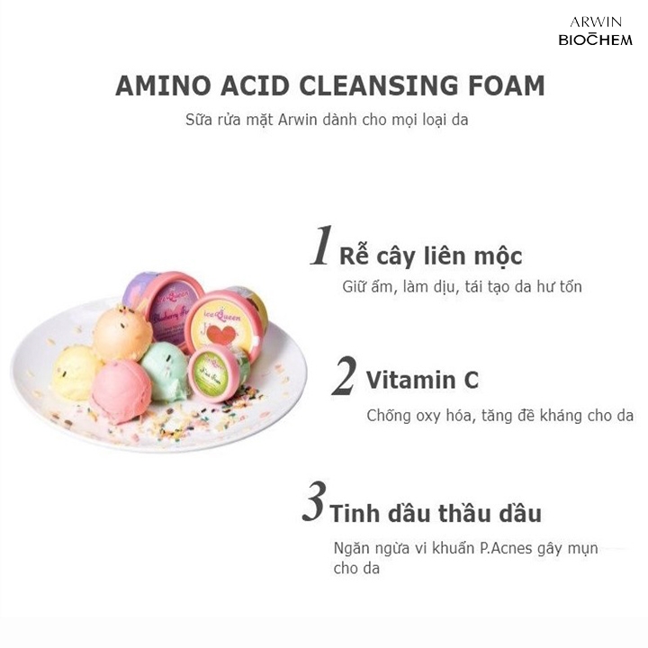 Sữa rửa mặt Arwin hương trái cây