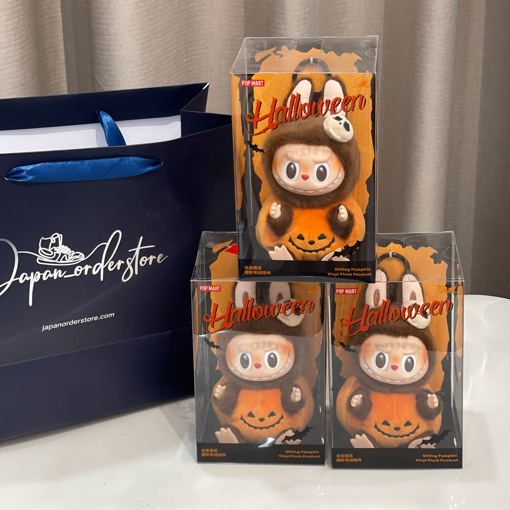Happy Halloween Party Sitting Pumpkin Plush Pendant Labubu Happy Halloween Party Sitting Pumpkin Plush Pendant Labubu