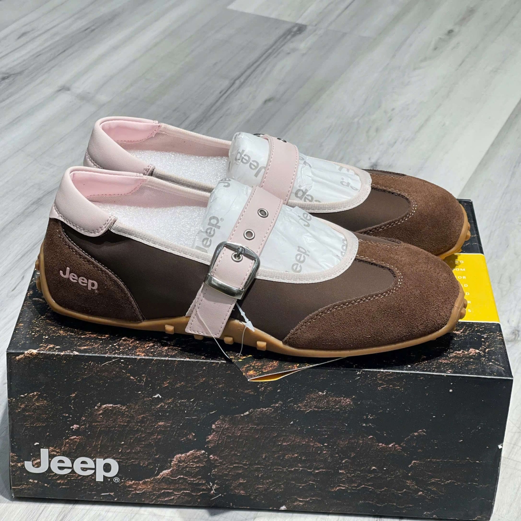 Giày Jeep Mary Jane Vintage Suede Brown 2026 | P661W134104