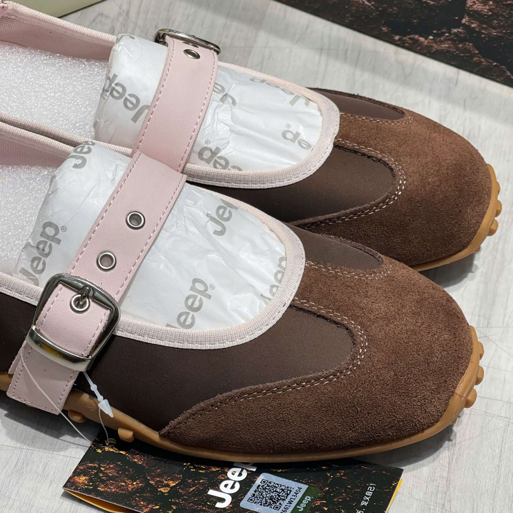 Giày Jeep Mary Jane Vintage Suede Brown 2026 | P661W134104