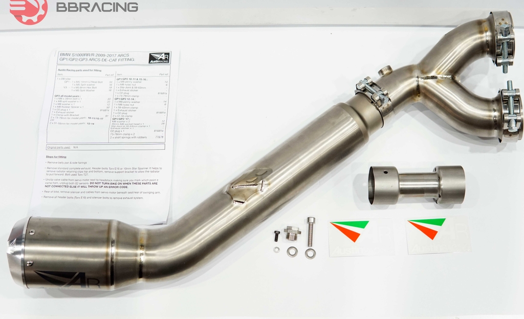 Pô Austin Racing GP1R Decat BMW S1000RR 20172019 BBRacing Pô Austin Racing GP1R Decat BMW S1000RR 20172019 BBRacing