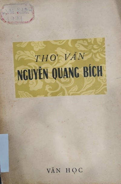 Thơ Văn Nguyễn Quang Bích
