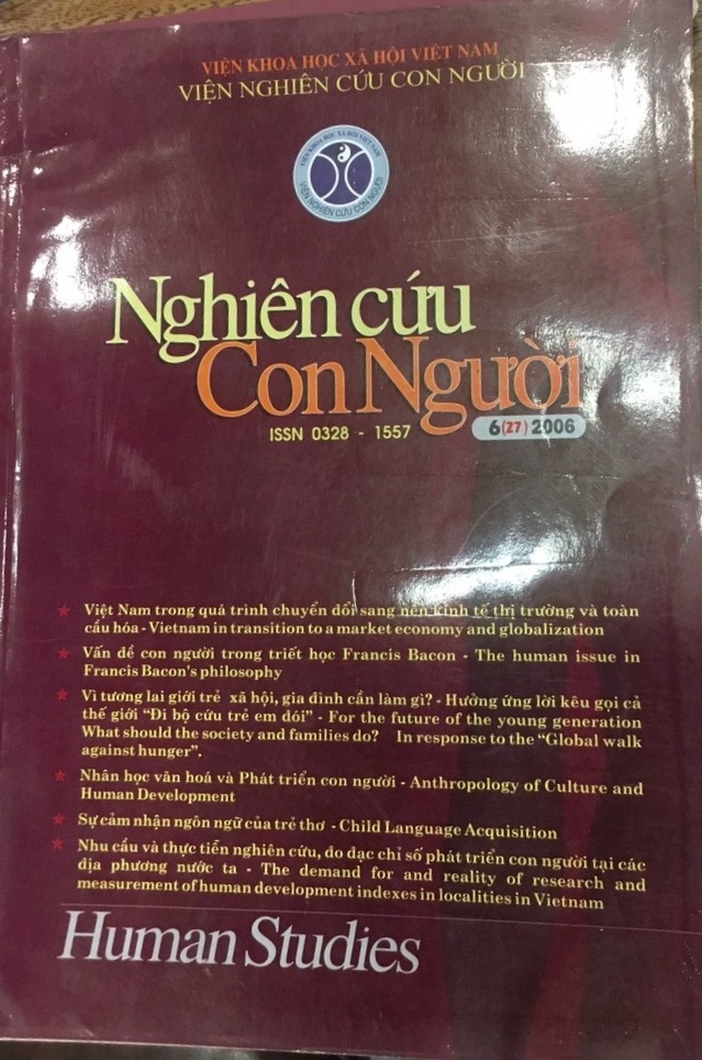 Nghiên Cứu Con Người, Số 6 (2006)