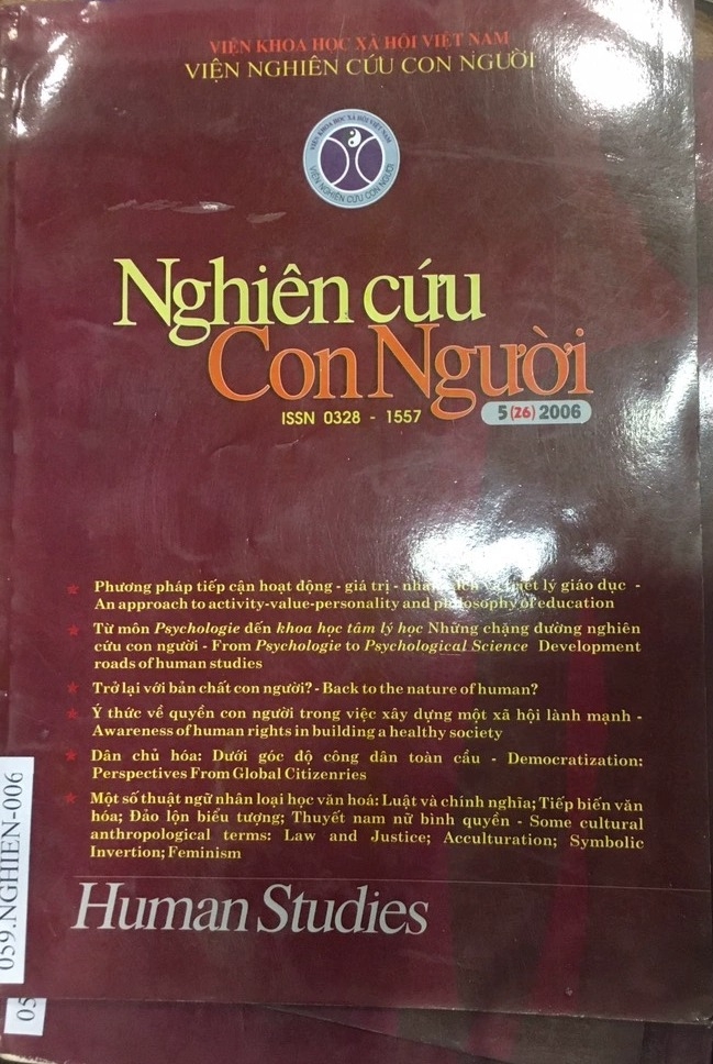 Nghiên Cứu Con Người, Số 5 (2006)