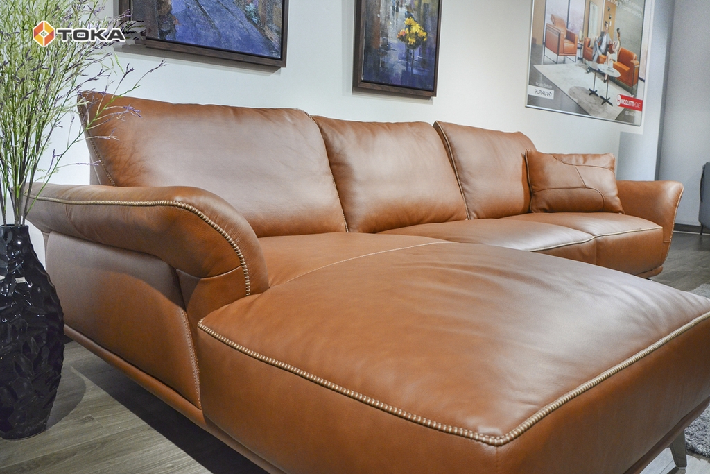 Bộ Sofa da thật VERONA góc | Siêu thị Nội thất TOKA