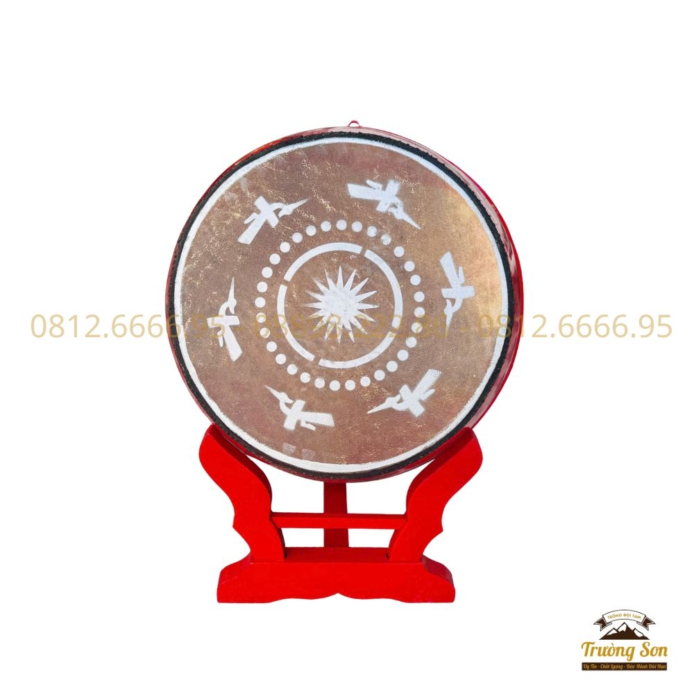 Trống hát văn 40×50cm Kèm Chân Giá Càng Cua