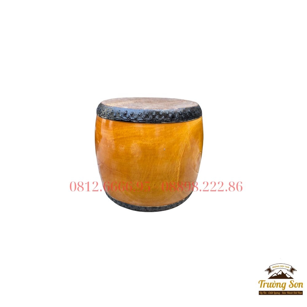 Trống Đế Nguyên Khối 18×18cm Gỗ Mít Da Trâu