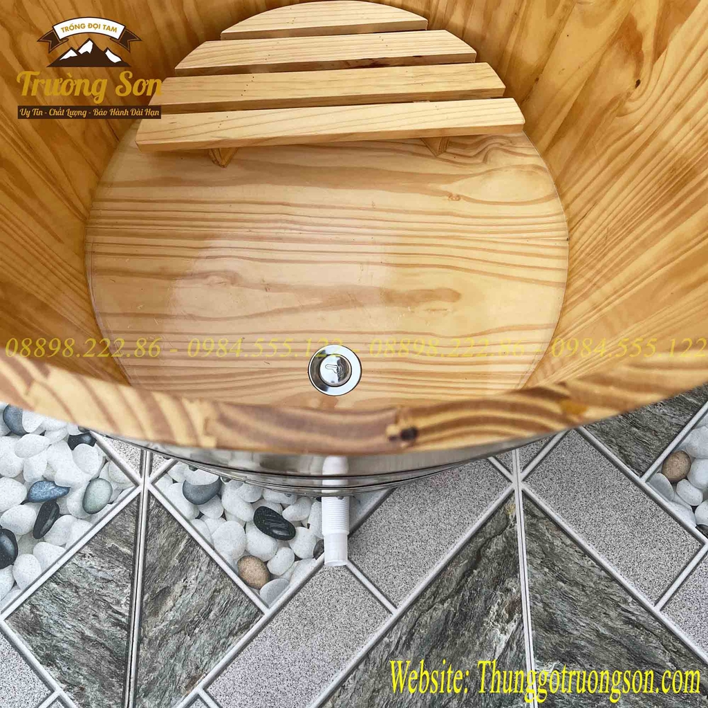 Bồn tắm tròn gỗ thông