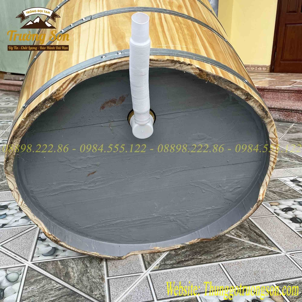 Bồn tắm tròn gỗ thông
