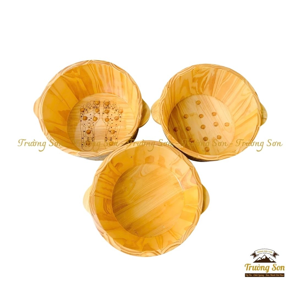 Chậu gỗ ngâm chân không hạt