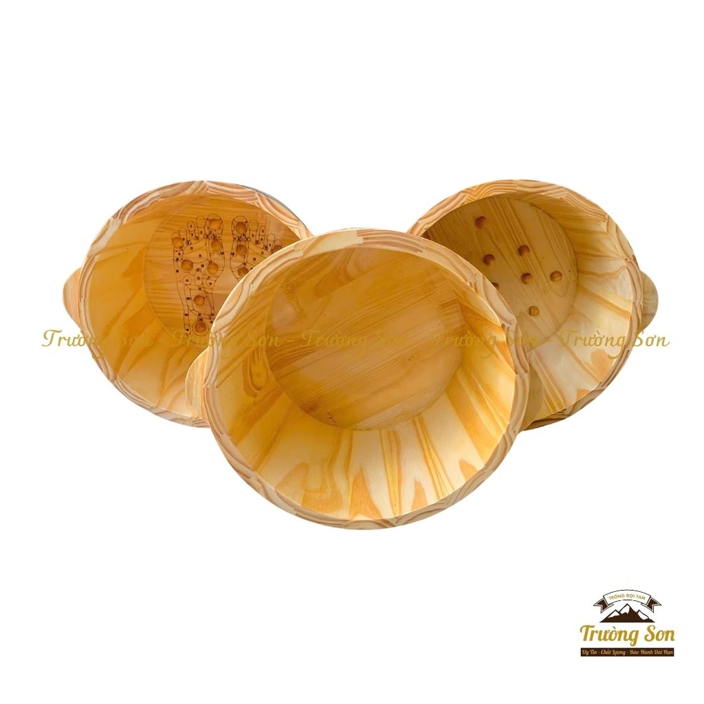 Chậu gỗ ngâm chân không hạt