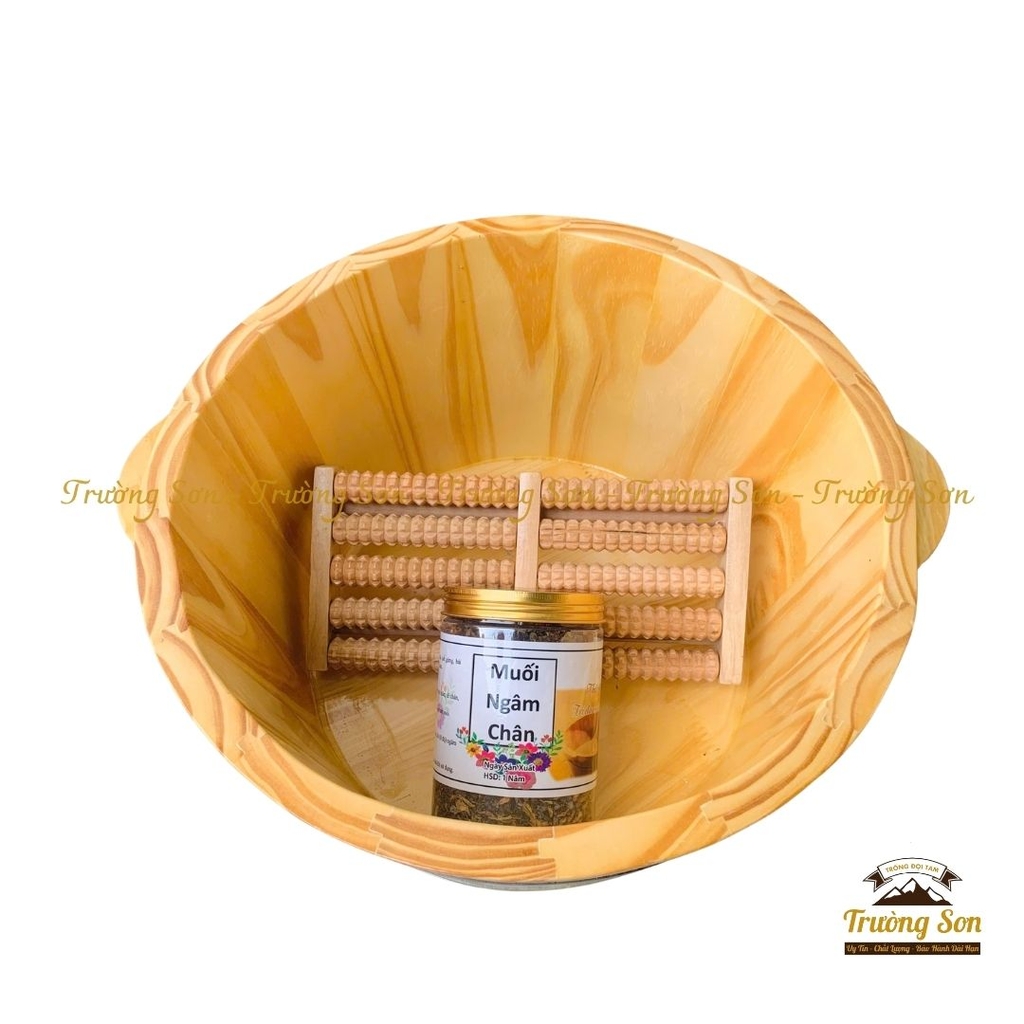 Chậu gỗ ngâm chân không hạt