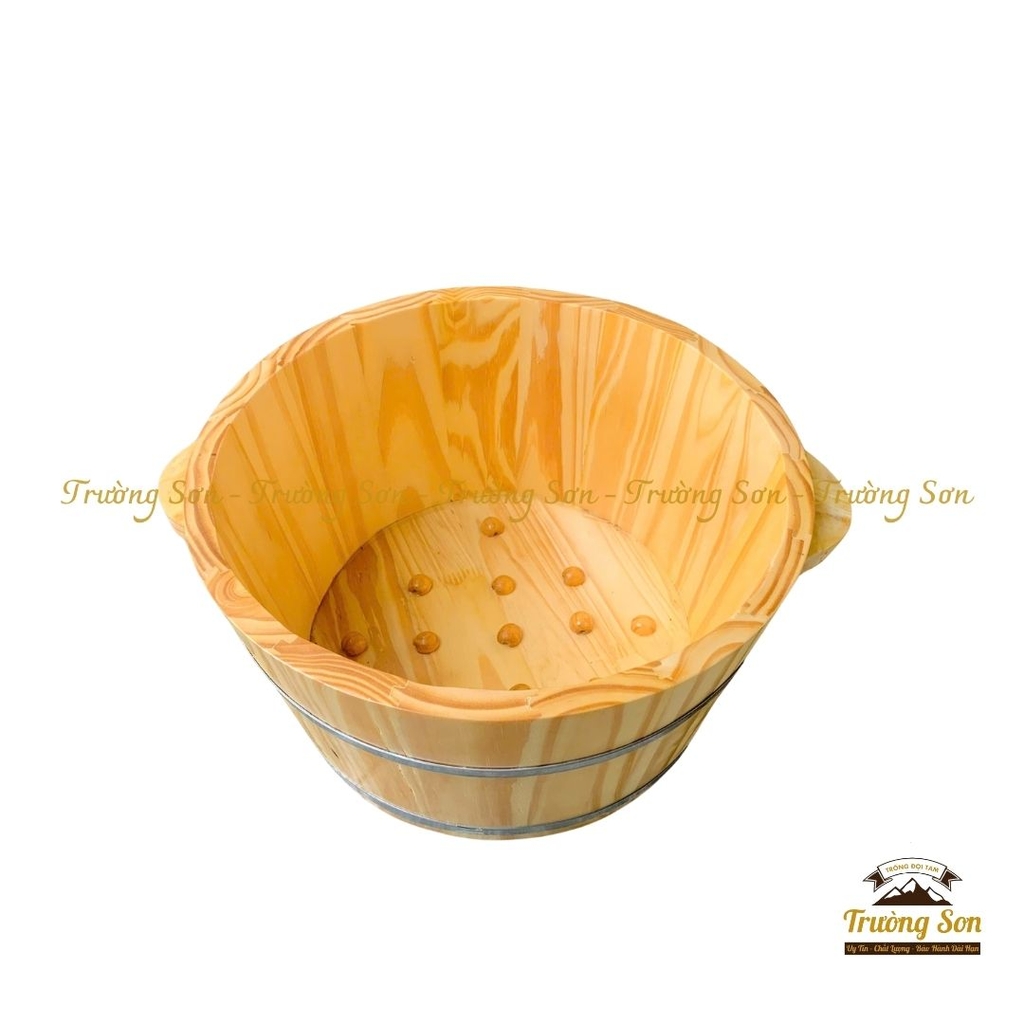 Thùng ngâm chân bằng gỗ có hạt