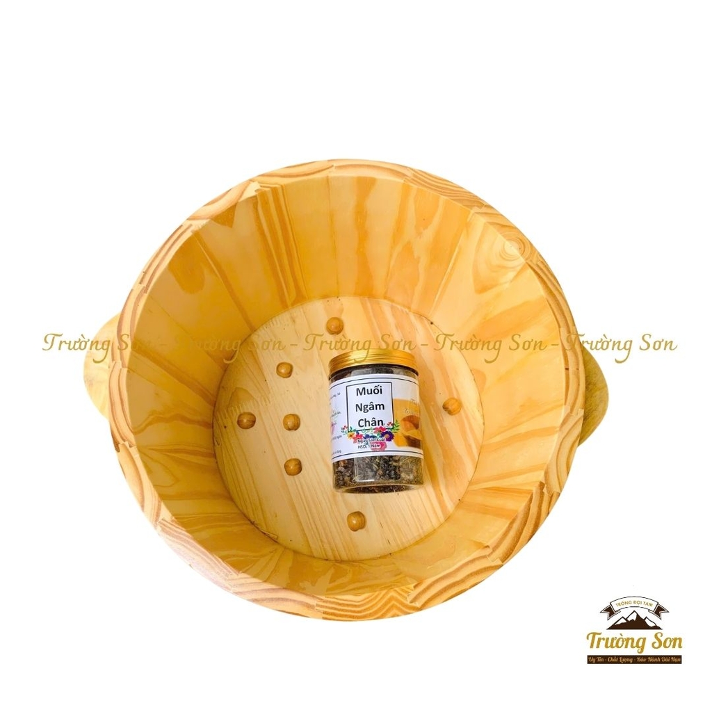 Thùng ngâm chân bằng gỗ có hạt