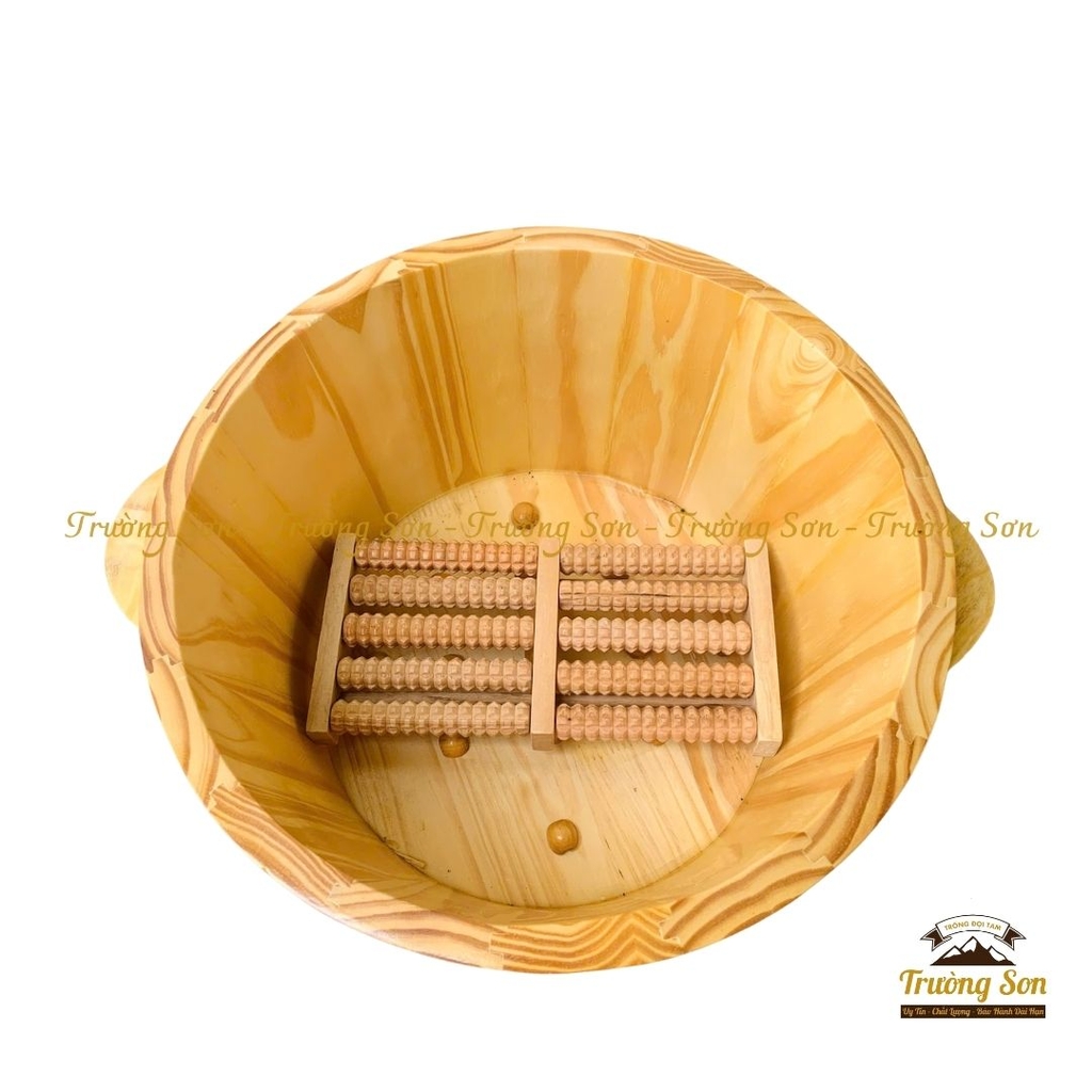 Thùng ngâm chân bằng gỗ có hạt