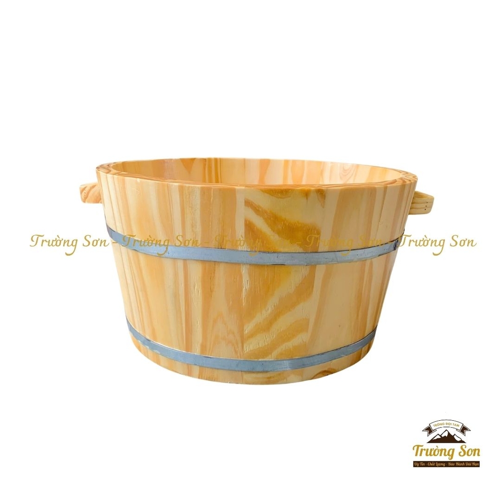Thùng ngâm chân bằng gỗ có hạt