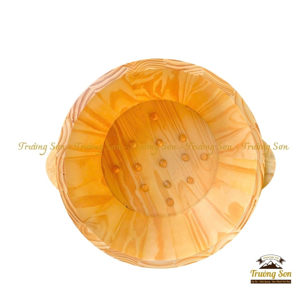 Thùng ngâm chân bằng gỗ có hạt