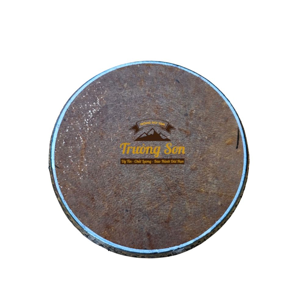 Trống Đế 20×10cm Tang Ghép Gỗ Mít Sơn Đỏ – Mặt Da Trâu