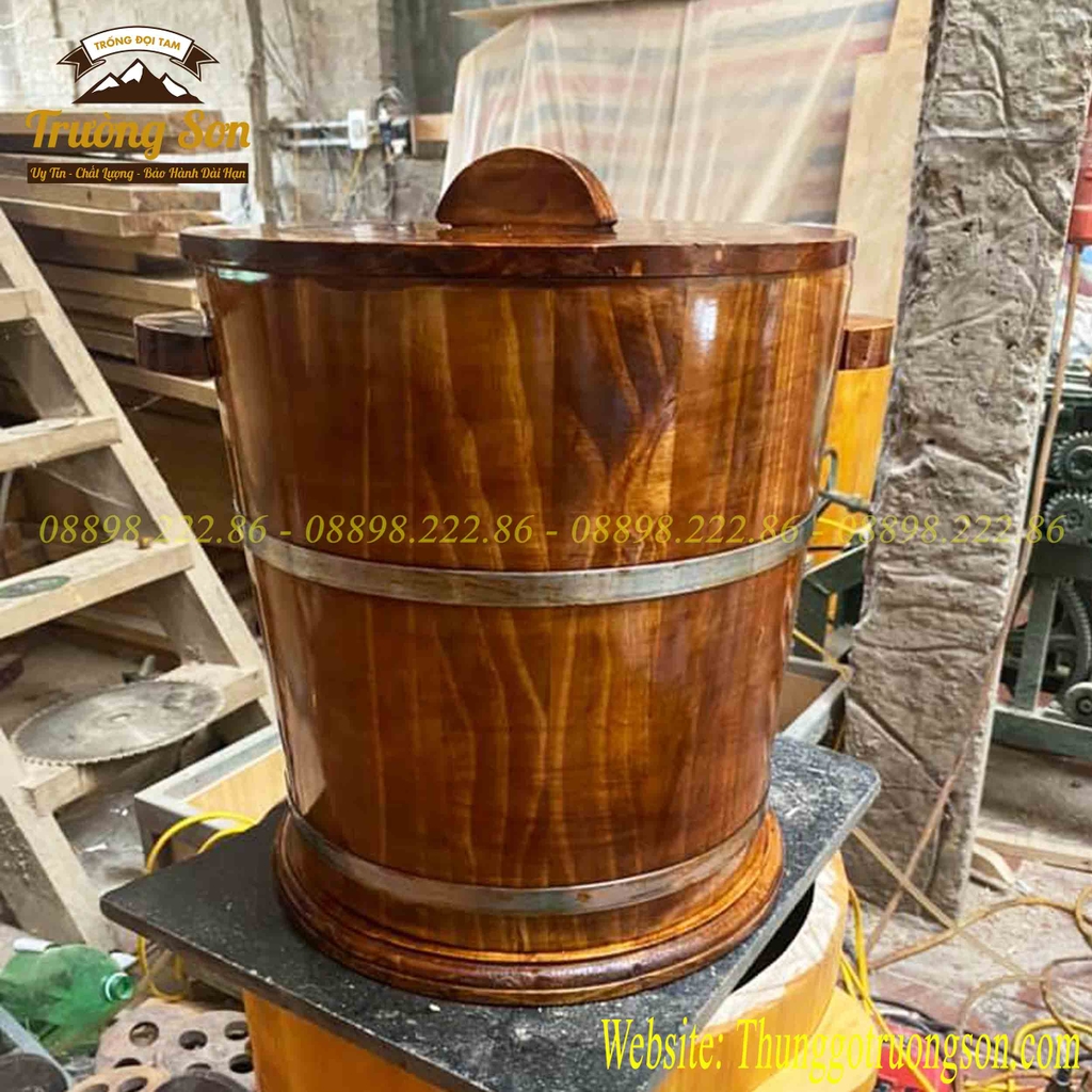 Hũ đựng gạo bằng gỗ