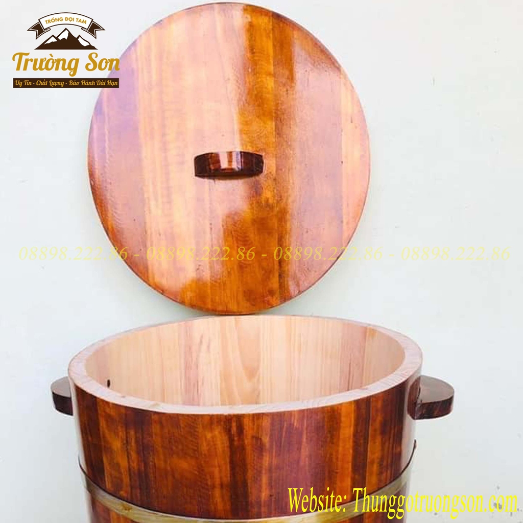 Hũ đựng gạo bằng gỗ