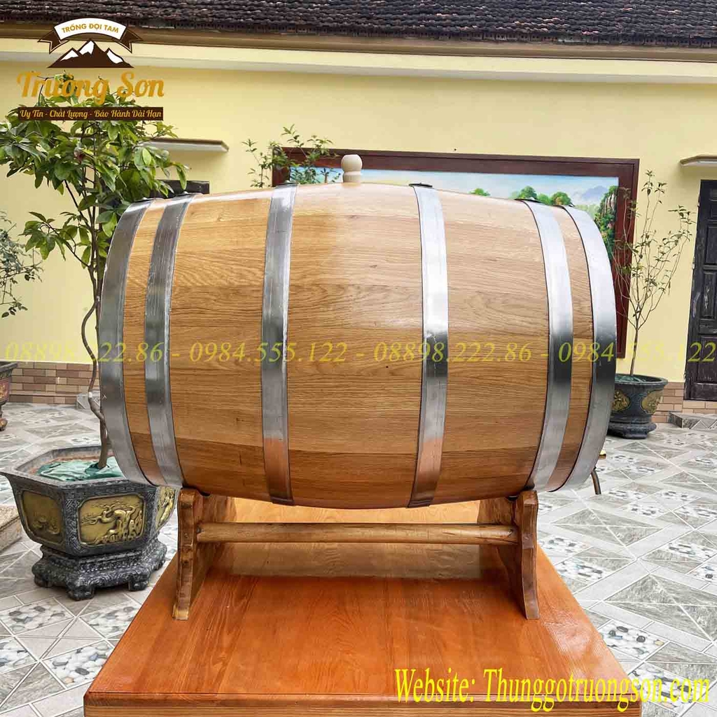 Thùng rượu gỗ sồi 200 lít