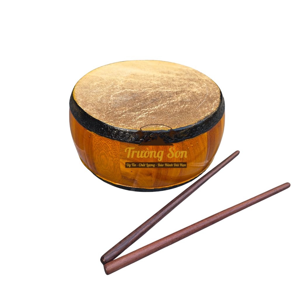 Trống cúng 20cm x 10cm gỗ mít da trâu loại 1