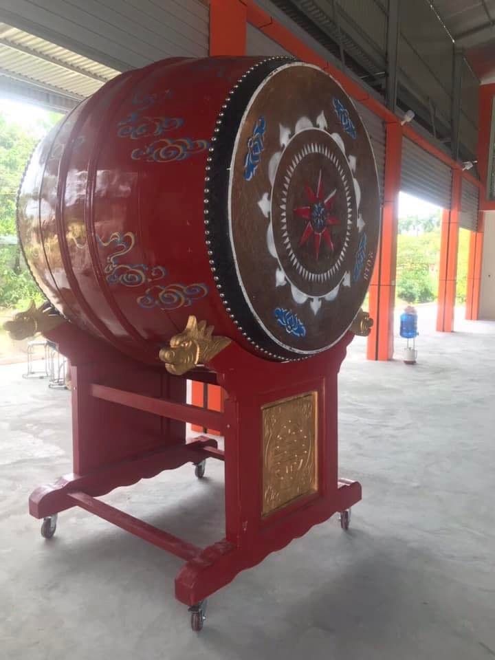 Trống gỗ mít da trâu