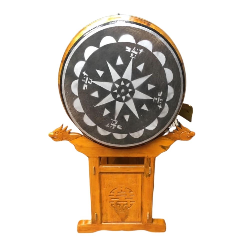 Trống Đình Chùa 90×110cm Gỗ Mít Da Trâu