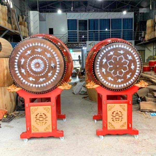 Trống gỗ mít da trâu