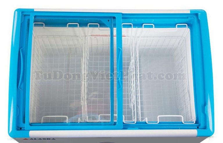 Tủ kem Alaska KC-203S mặt kính cong 203 lít