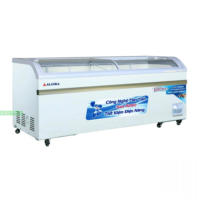 Tủ đông Alaska KC-550CI inverter mặt kính cong dàn đồng