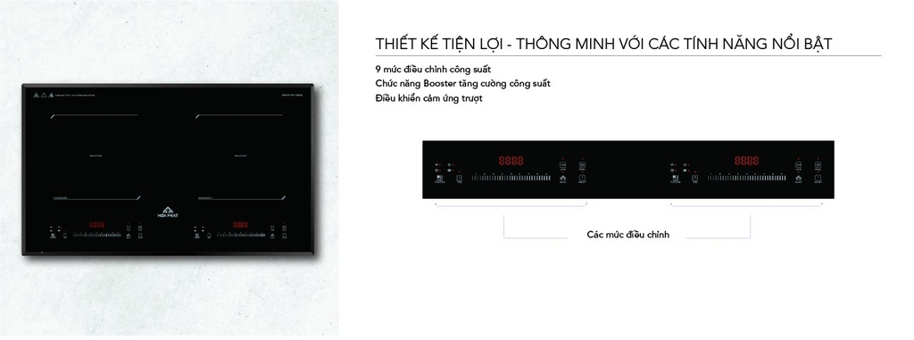 Bếp từ đôi công nghệ Inverter tiết kiệm điện năng