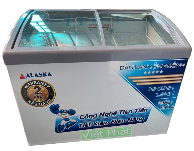 Tủ đông Alaska SD-401YC mặt kính cong 400 lít dàn đồng
