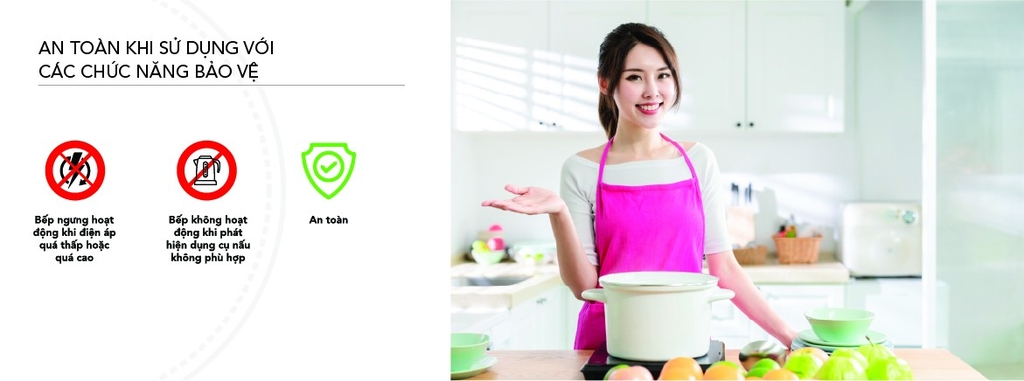 Bếp hồng ngoại đơn chức năng hẹn giờ tiện lợi cho việc đun nấu