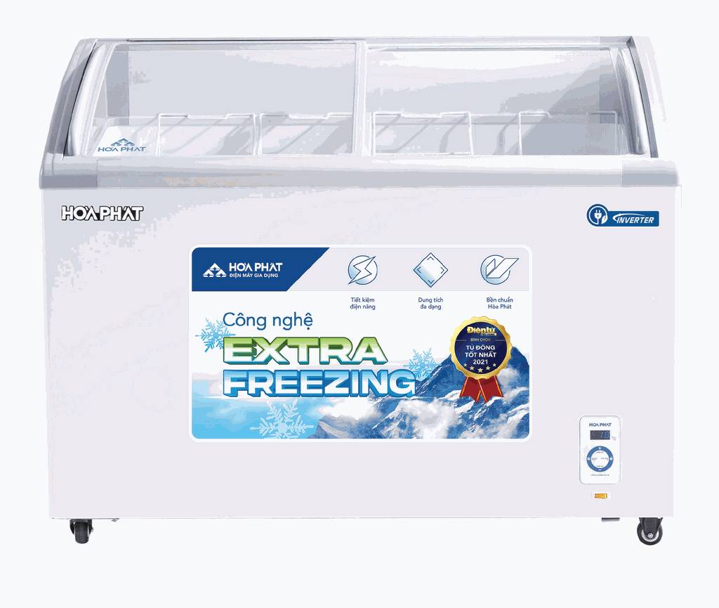 Tủ đông trưng bày Hòa Phát Inverter 1 ngăn 2 cánh HSF AD8357.C1 600 lít