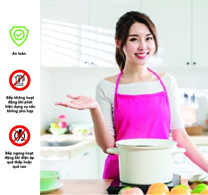 Bếp hồng ngoại đơn mặt kính chống xước, chịu nhiệt cao