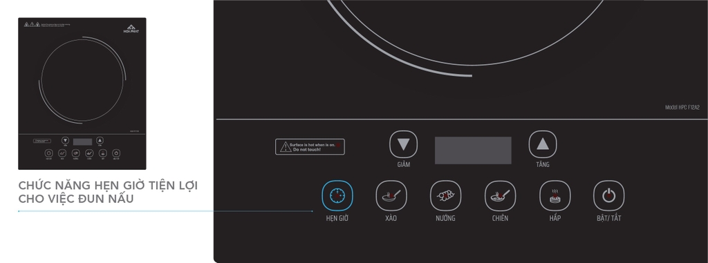 Bếp hồng ngoại đơn mặt kính chống xước, chịu nhiệt cao