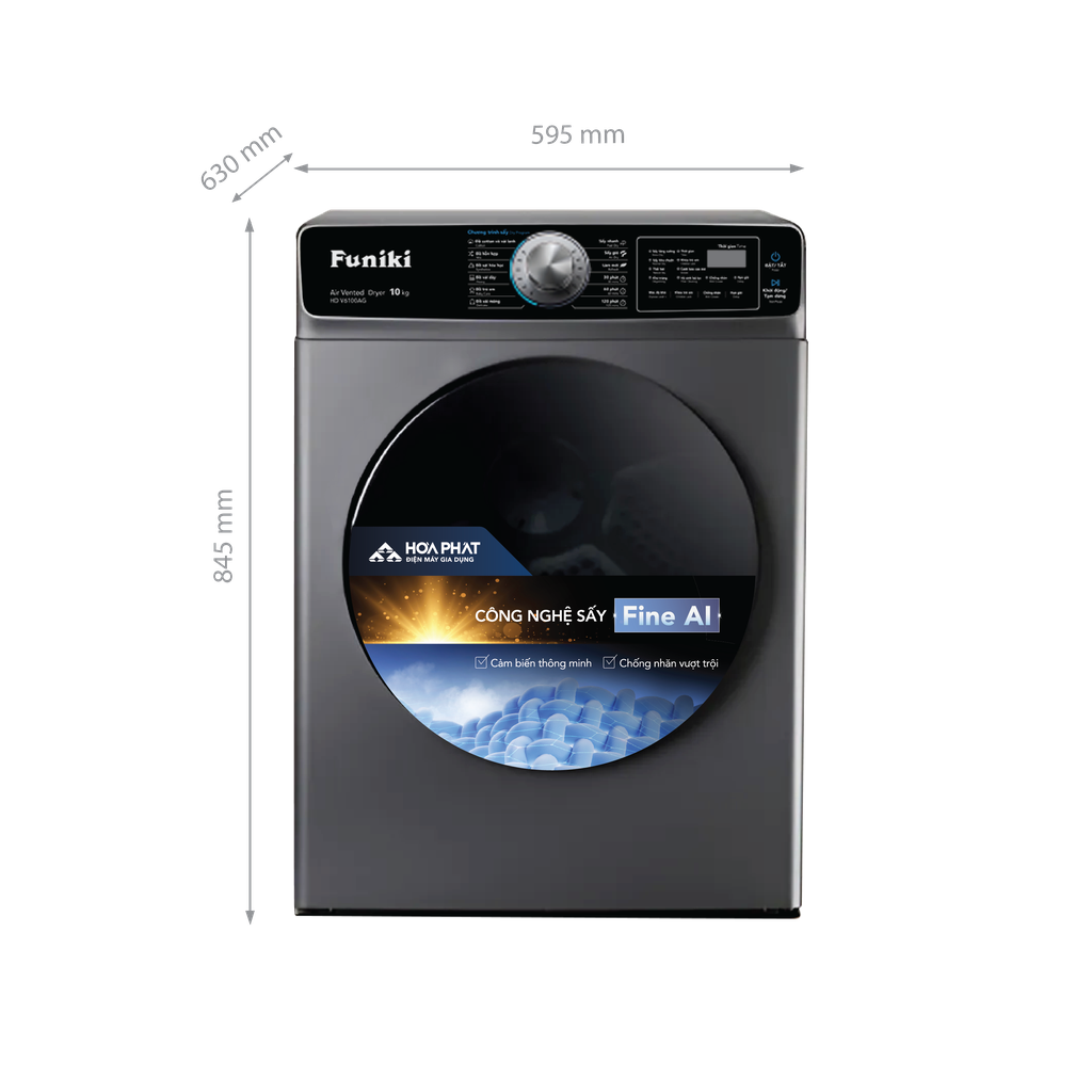 Máy sấy thông hơi Funiki HD V6100AG 10kg