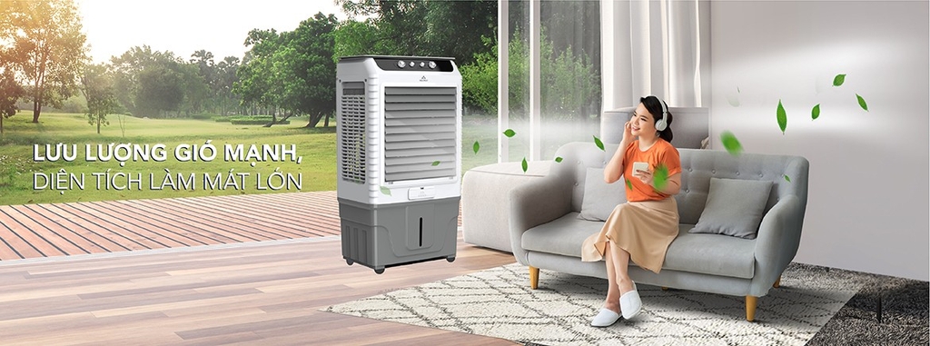Quạt điều hòa Diện tích làm mát (m²)  25m² - 30m²
