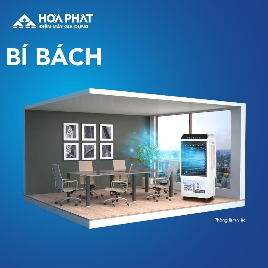 Quạt điều hoà hơi nước hoà phát 0331 lọc không khí- tạo ion - kháng khuẩn