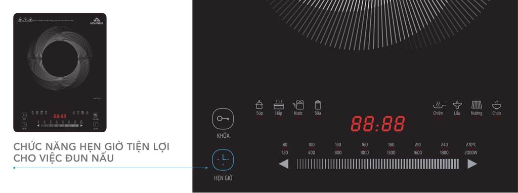 Bếp điện từ đơn Hòa Phát HPC D11A2