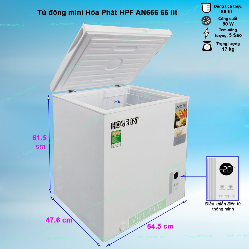 Tủ đông Hòa Phát HPF AN666 66 lít