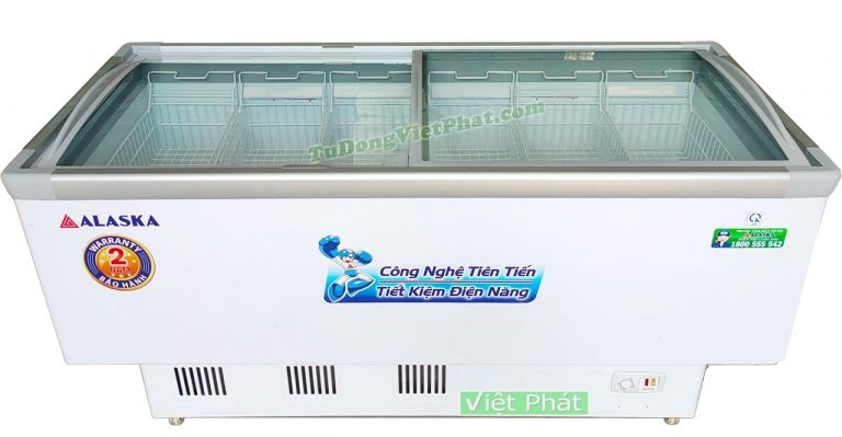 Tủ đông Alaska KN-400 mặt kính cong