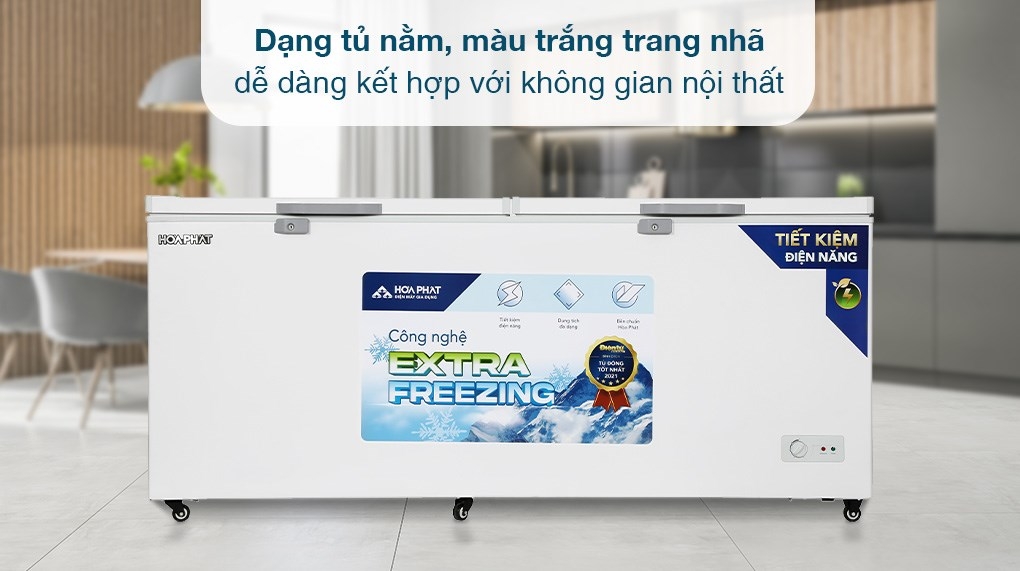 Tủ đông dung tích lớn Hòa Phát 1 ngăn 2 cánh HPF AD6783.1 1000 lít