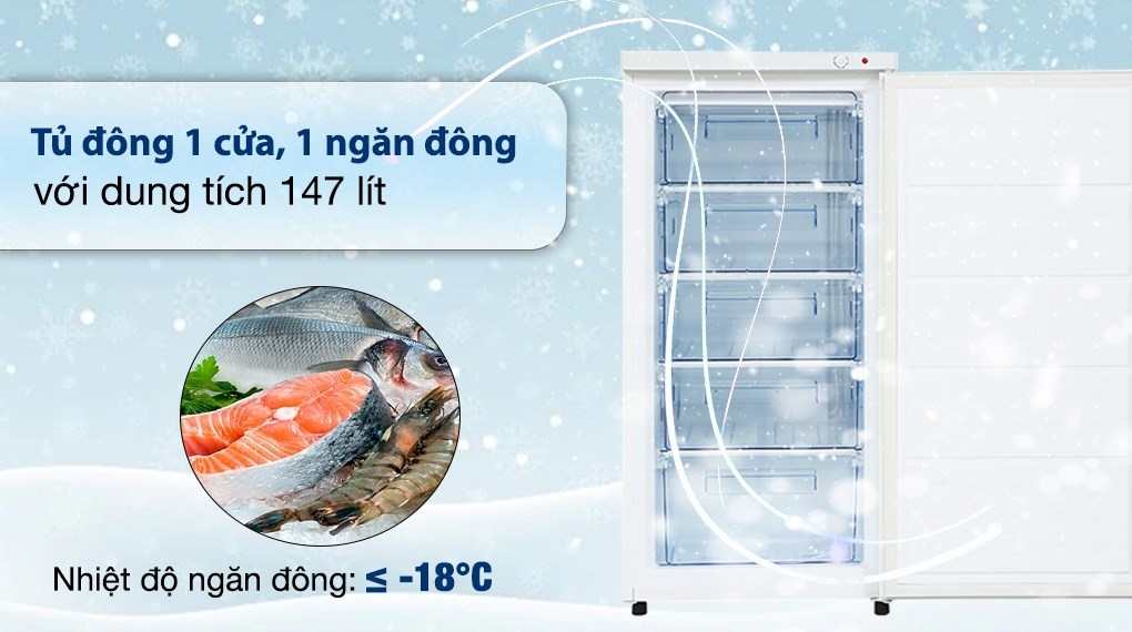 Tủ đông Hòa Phát HUF 350SR1 147 lít kiểu đứng