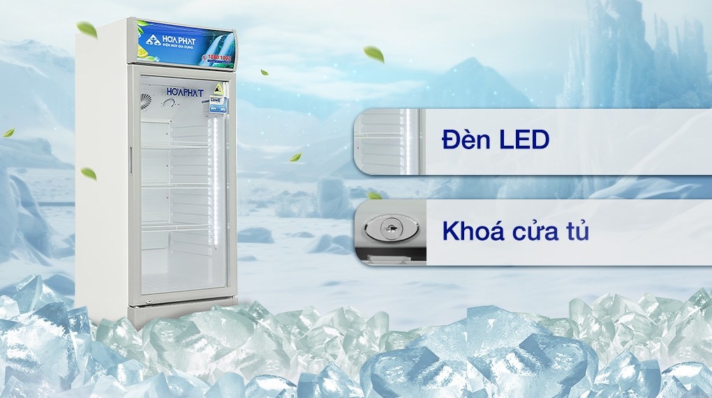 Tủ mát Hòa Phát 195 Lít HSC 550F1R1 1 cánh dàn nhôm
