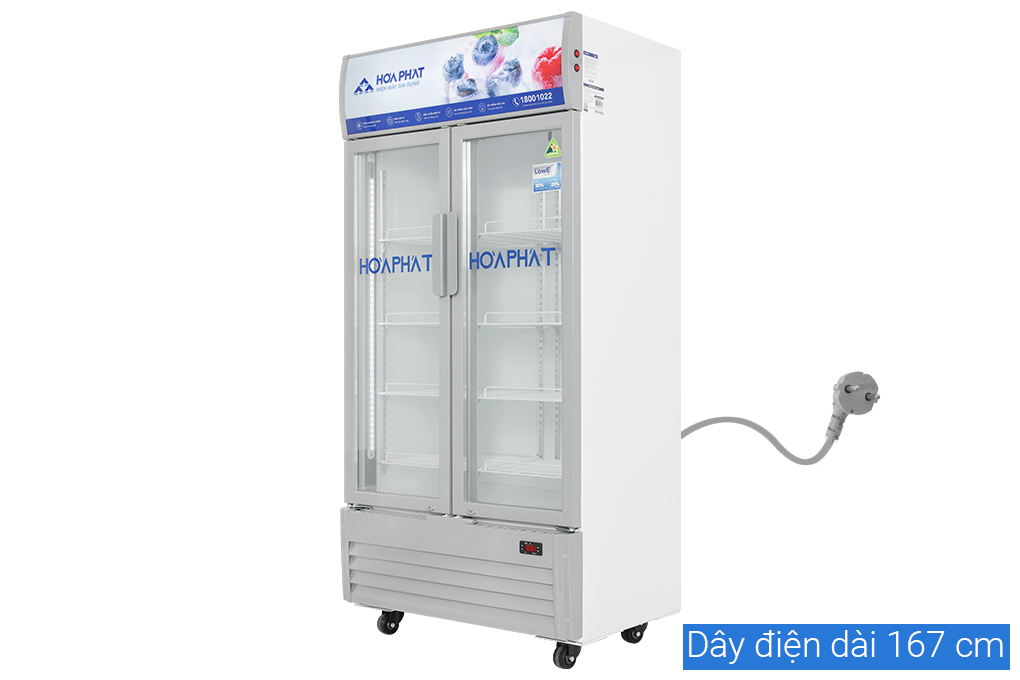 Tủ mát trưng bày Hòa Phát 1 ngăn 2 cánh HSR D6526