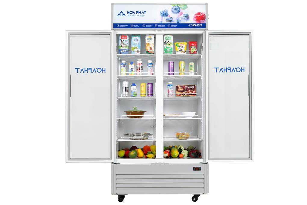 Tủ mát trưng bày Hòa Phát 1 ngăn 2 cánh HSR D6812 1200L